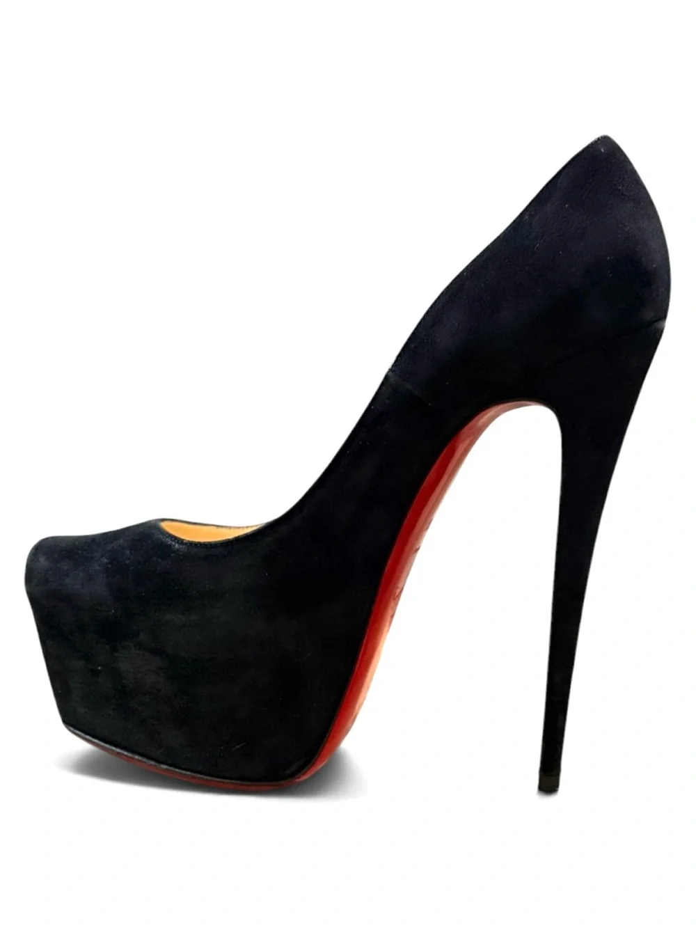 Christian Louboutin Daffodile Black Suede Platform Pumps – Size 38.5